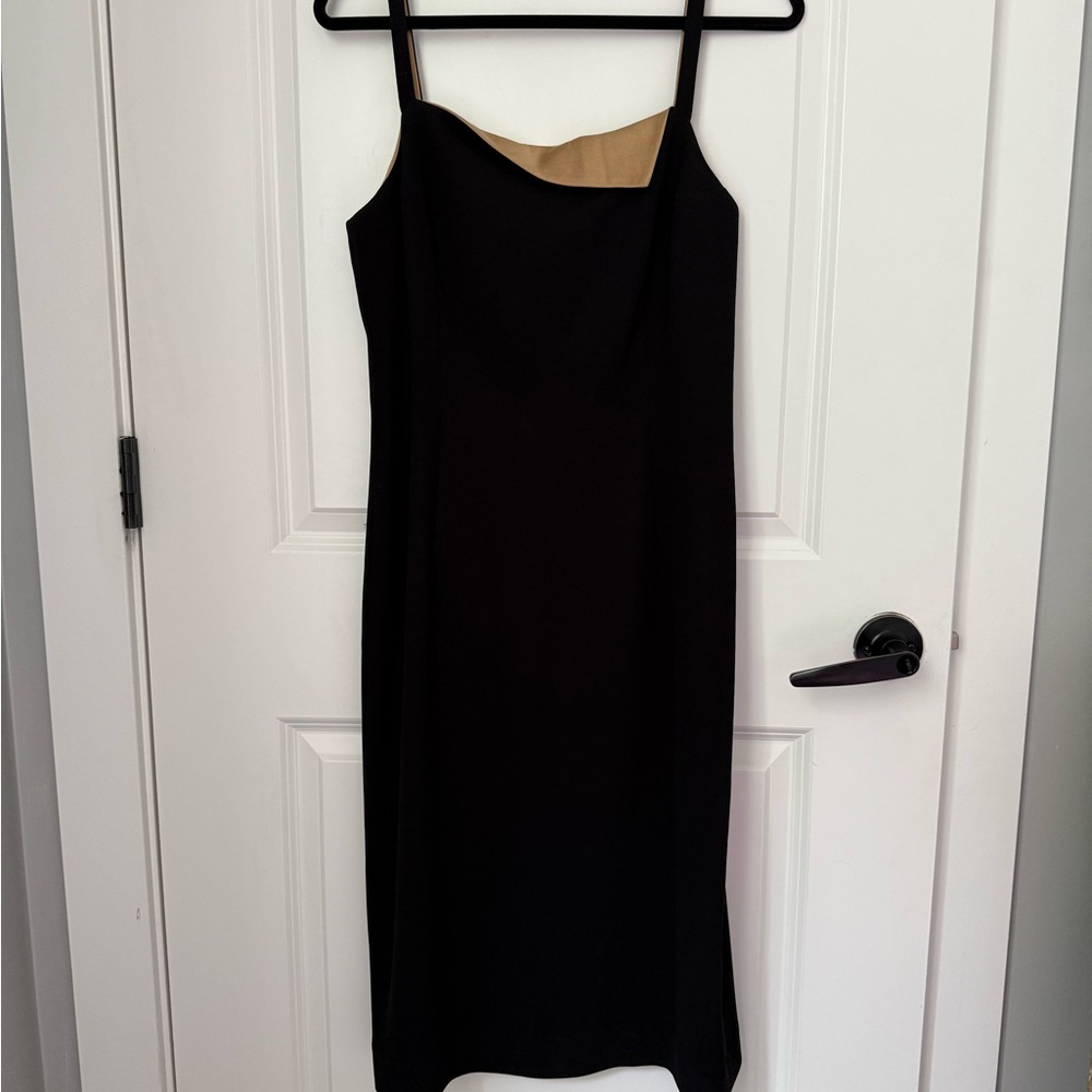 Dana Buchman black spaghetti strap dress